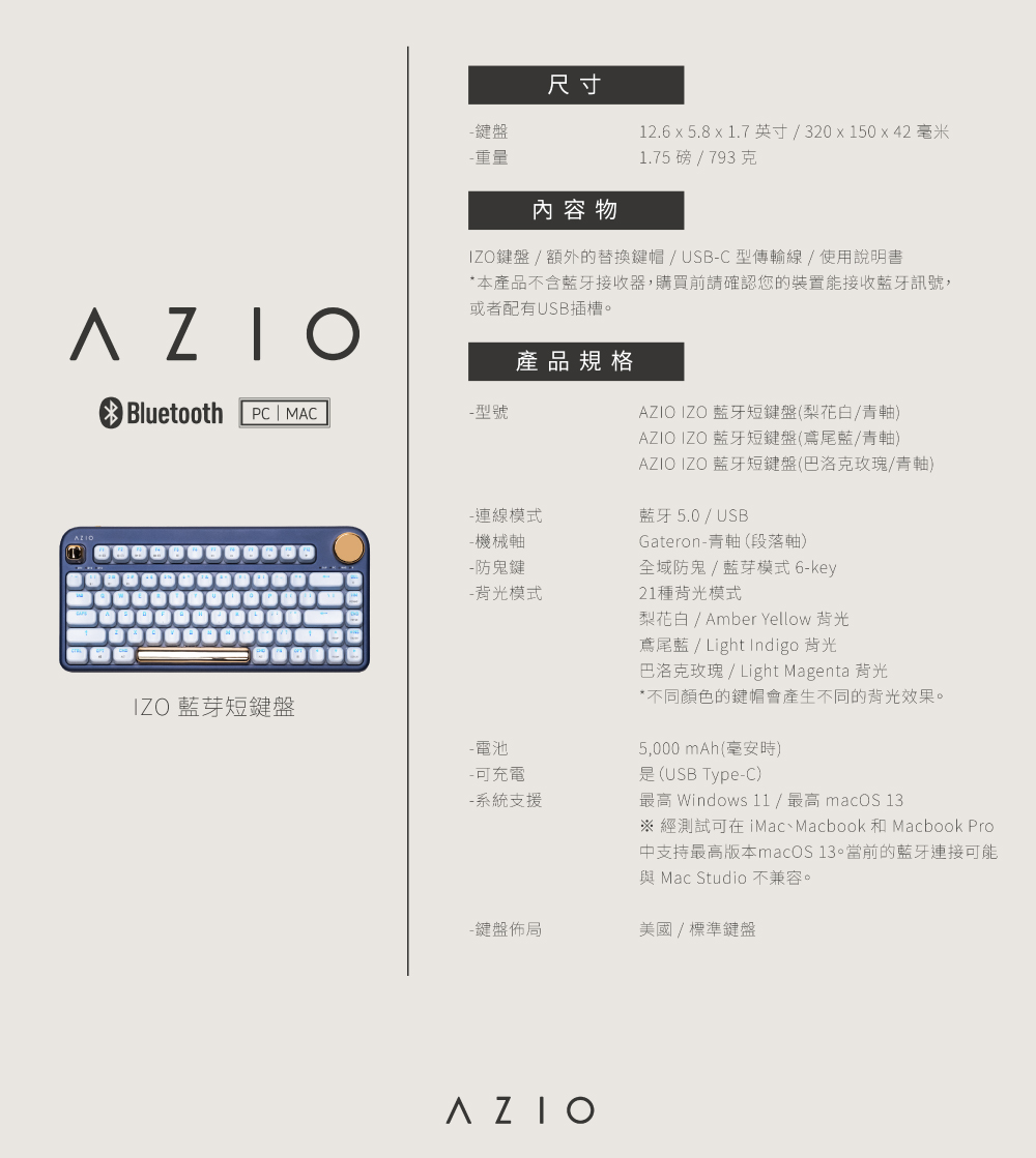 12.6 x 5.8 x 1.7 英寸  320 x 150 x 42 毫米